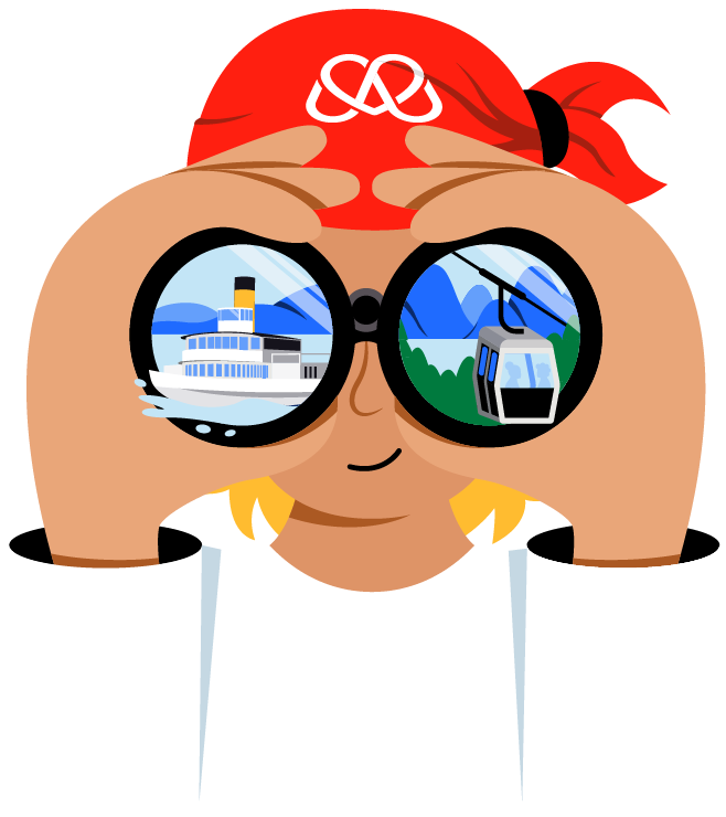KEYVISUAL_MOBILIS_ETE-02 Pirate regardant bateau et téléphérique aux jumelles
